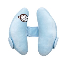 Adjustable Baby Head Neck Support, Portable Toddler Travel Pillow for Car Seat Stroller, Banana Travel Headrest Pillow for Infant, Offers Protection Safety for Kids, Blue