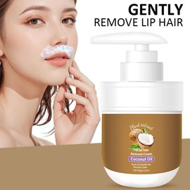Facial Hair Removal Cream for Women Coconut Oil Upper Lips and Chin Gentle, non-irritating removal of excess hair (3.52 fl oz) / 여성용 얼굴 제모 크림 코코넛 오일 상부 입술과 턱 순하고 자극적이지 않은 과도한 모발 제거 (3.52 floz)