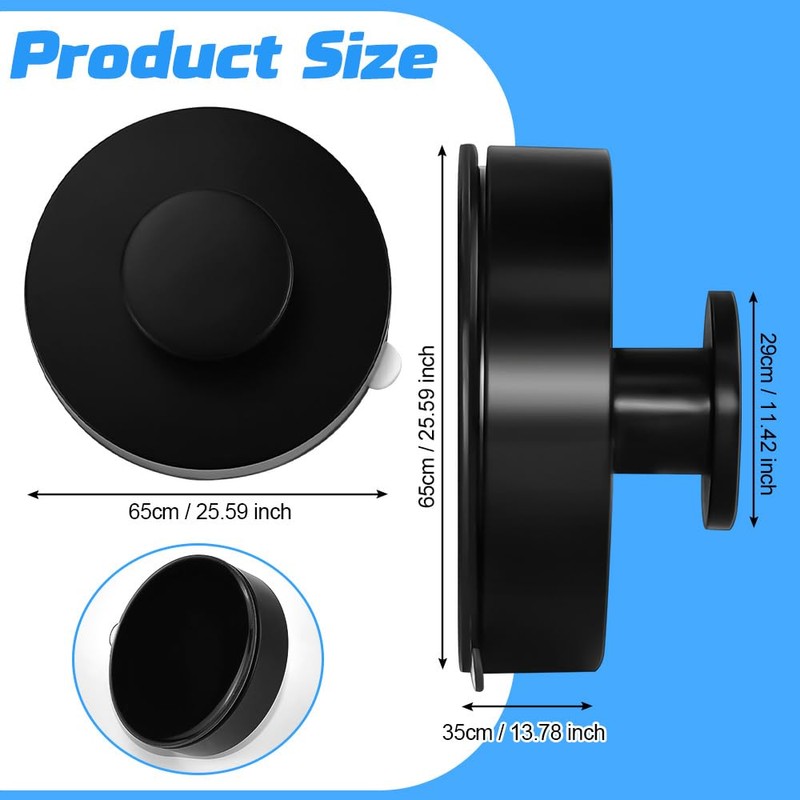 skytowards Pack of 2 Suction Cup Hooks, Suction Hooks with