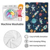 VODRM Space Adventure Blanket Cute Fun Rocket, Astronaut, and Planet