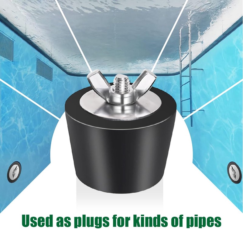 Set of 3 Pool Plugs in 3 Sizes (1", 1.5",
