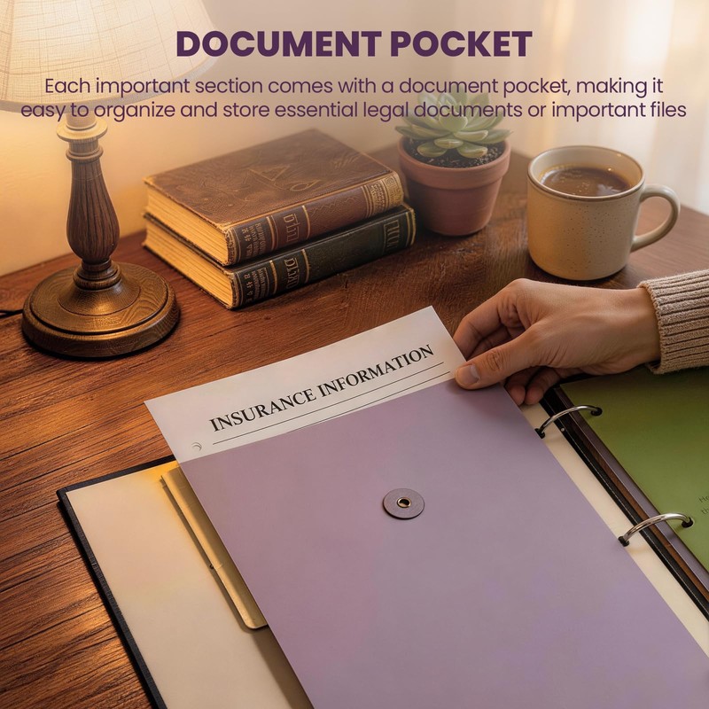 End of Life Planner, When i Die Binder with Document