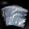 Pack of 100 Clear Food Grade Plastic Resealable Ziplock Bags