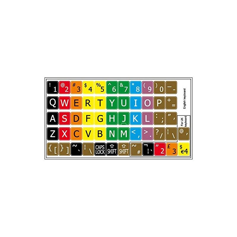 NEW LEARNING LARGE LETTERING COLORED UPPER CASE ENGLISH US DECALS