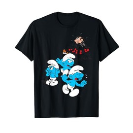 The Smurfs Group Smurfs Gargamel Enchanted Blue Friends Fans T-Shirt, black