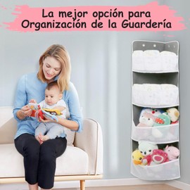 Almacenamiento de Juguetes de Peluche, Bolsa de almacenamiento de juguetes de peluche para colgar en la puerta multifuncional, Puede almacenar juguetes y artículos de primera necesidad(Negro)