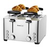 Geek-Chef 1500W Toaster 4Slice 4-Slot Bagel Croissant Waffles Donuts Defrost
