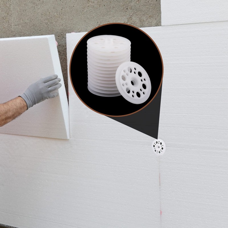 100pcs Plastic Flat Washers, 45mm Load Spreading Plastic Washers Polypropylene