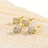 TOPGRILLZ Screw Back Earrings 14K Gold Plated 5A+ Cubic Zirconia
