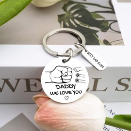 New Dad Fathers Day Gift First Time Dads Keychain from Daughter Son Best Dad Ever Gift for New Dad Birthday Fathers Day Daddy To Be Gift Dads Christmas Gifts from Daughter