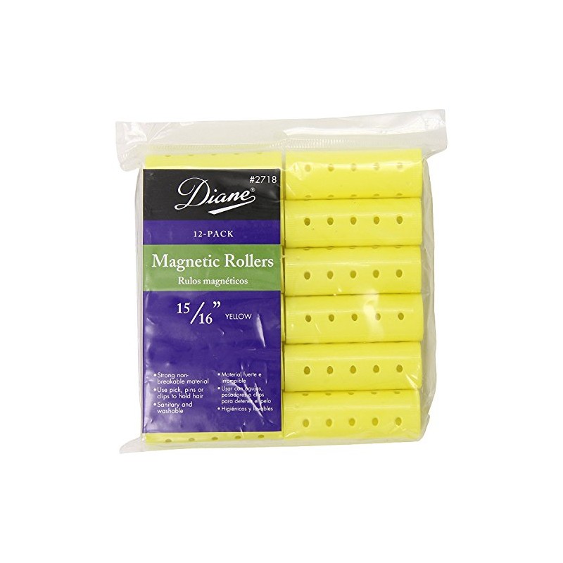 Diane Magnetic Rollers, Yellow, 15/16 Inch