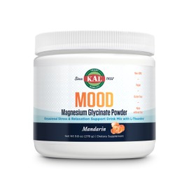 KAL KAL Mood Magnesium Powder with L-Theanine - Mandarin Flavor Magnesium Supplement - Relaxation Support, High Absorption, No Added Sugar, Vegan, Gluten Free, Made Without Soy - 40 Servings, 9.8 oz