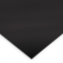 EH Design Acrylic Glass Panel - Black Cuts to Measure (500 x 1000 x 3 mm) - UV-Resistant & Weatherproof - 7 x Shatterproof than Glass - For DIY, Furniture & Lamps - Made in Germany