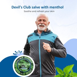 Snowy Summit Menthol Devil's Club Salve - All-Natural Salve Ointment - Herbal Salve for Muscles, Joints & Dry Skin - Handmade Alaska Devil's Club Muscle Rub with Cooling Menthol Aroma - 2 oz.
