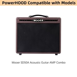 PowerHOOD 15V AC/DC Adapter Compatible with Mooer SD50A Acoustic Guitar AMP Combo 15VDC DC15V 15volt 15.0 Volts Power Supply Cord Battery Charger Cable PSU Mains