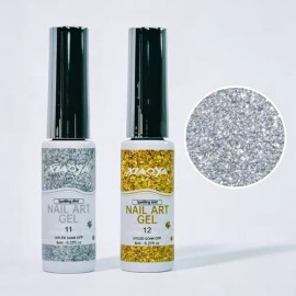 2 Pzas Esmalte Delineador Para Uñas Acrílicas Gel Glitter                                                                                             
