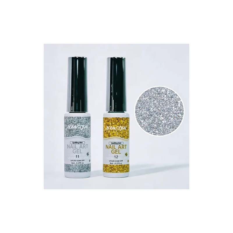 2 Pzas Esmalte Delineador Para Uñas Acrílicas Gel Glitter