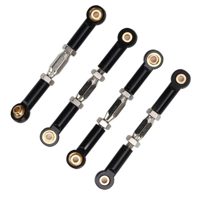 4Pcs RC Car Camber Links Black Aluminium Alloy Reduce Vibration