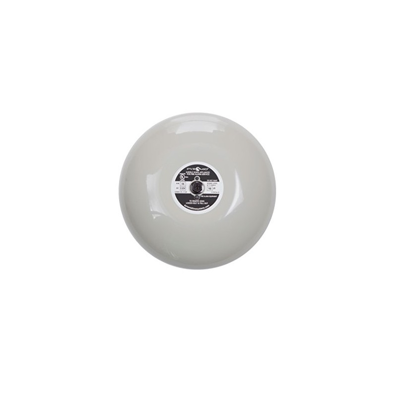 Pyramid Signal Bell, Wall Mount, 24VDC, 8 in Dia., Grey