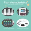 61Key Mini Electric Piano Black MultiFunctional Studio Toy with Microphone
