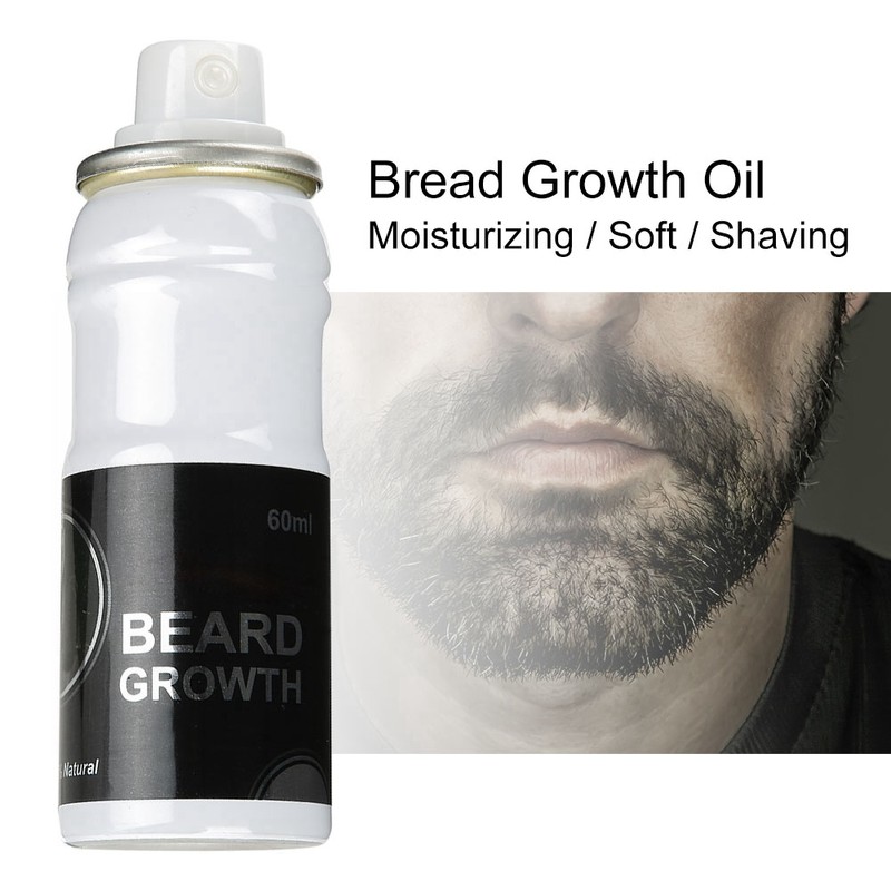60ml Men Beard Growth Spray Natural Accelerate Beard Growth Oil