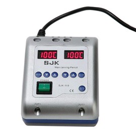 Electric Waxer Carving Knife Machine Double Pen and 6 Wax Tip Pot for Dental Lab Do Supply