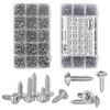 FandWay 700Pcs Phillips Pan Head With Washer Self-Tapping Screws, M2