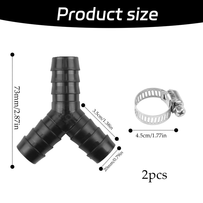 2 Pieces of Y-Shaped Washing Machine Hose Connector, Drain Pipe