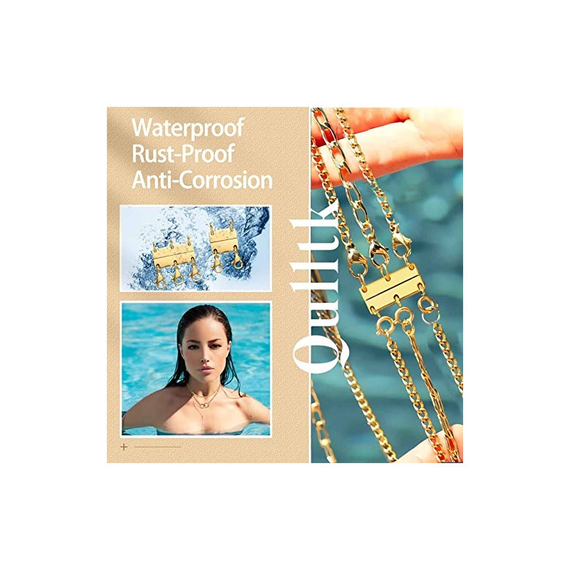 Qulltk Necklace Clasp Layering Jewelry Clasp 18K Gold and Silver