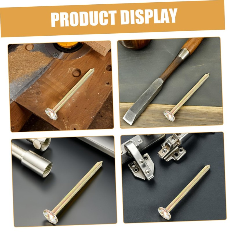 Outanaya 8pcs Stainless Steel Surveying Pegs Boundary Markers Measurement Stakes