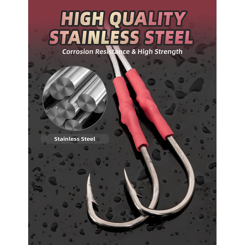BLUEWING Ganchos de doble ayuda con cuerda Dyneema, 5 ganchos