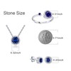 Presentski September Birthstone Sterling Silver Rings Dainty Blue Sapphire Real