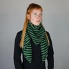 Freak Scene Cotton Scarf - Circles - green - black