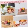 SHOWERORO Valentine's Day Heart Basket Handmade Woven Storage Basket Imitation