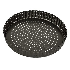 Bakemaster Quiche Pan Non-Stick Perfect Crust Loose Base, Grey, SHCB37 3.5 cm*23.0 cm*23.0 cm