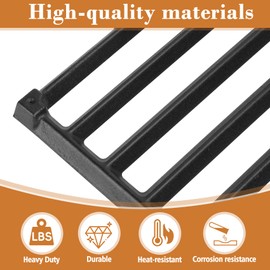 MOASKER 7524 Cooking Grill Grates & 7566 Griddle Replacement Parts for Weber Genesis S310, E310, E320, S320, E330, S330, EP310, EP320, EP330, 19.5" Cast Iron Grill Parts for Weber Genesis 300 Series
