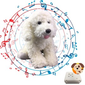 Toys Wonderland Scruffles the Dog 8" Stuffed Animal Plush Toy with Pre-Recorded Sound, Soft