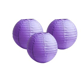 Pack of 3 Paper Lantern Lampshade Party Birthday Baby Shower Wedding Celebration Decoration (Purple, 10" (25cm))