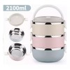 Tenswall Toper Termico De 3 Pisos Lunch Box Fiambrera Escuela