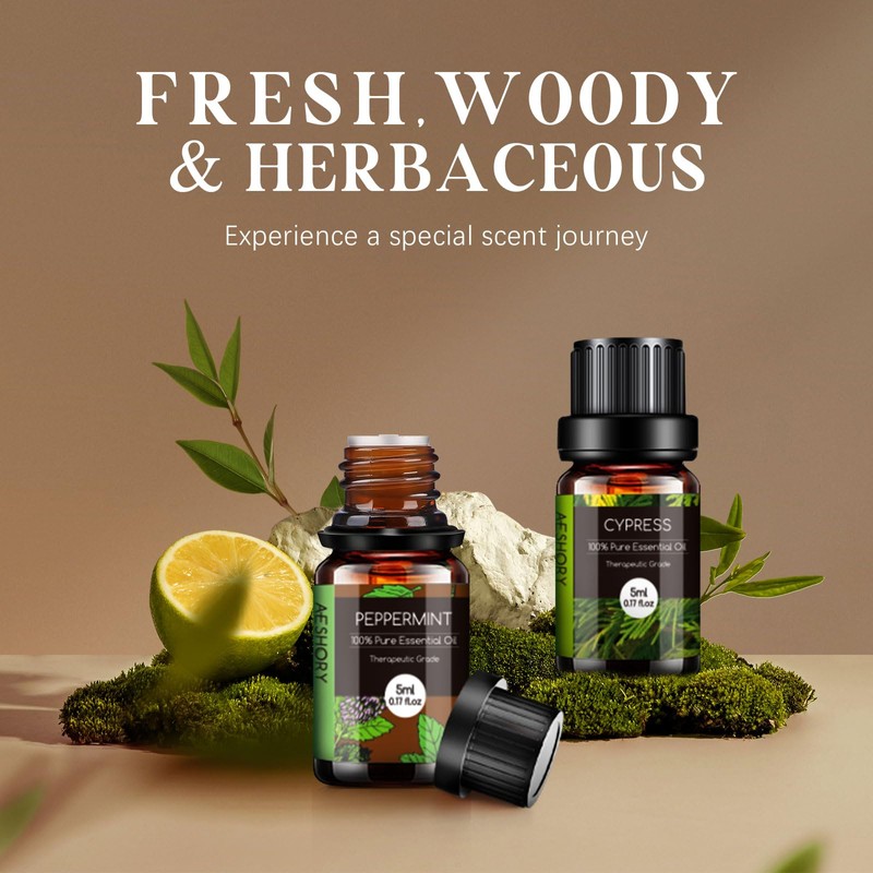 Aeshory Essential Oils Set -28x5ml Fruity & Woody & Herbal