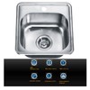 WellsSinkware 22 Guage Stainless Steel Rectangular Single Bowl Topmount Kitchen