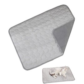 DLPRK Tappetino Rinfrescante 50x40 cm | Autorinfrescante Seta di Ghiaccio Grigio per Cani Gatti | Allevia il Caldo Estivo, Cuccia Fresca
