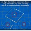 LITKO Flight Stands, Rectangular 44x67mm (Rounded Corners), WoG Etching, 3mm