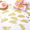 200 pcs Gold Happy Birthday Confetti Gold Table Decorations for