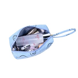 ZOEMTIU Small Corduroy Makeup Bag for Women Portable Cosmetic Bag Travel Makeup Pouch Small Corduroy Toiletry Bag with Zipper for Purse