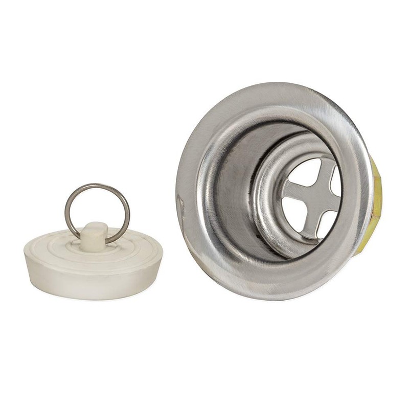 EZ-FLO 30041 Stainless Steel Tray Stopper Strainer for Bathtub or