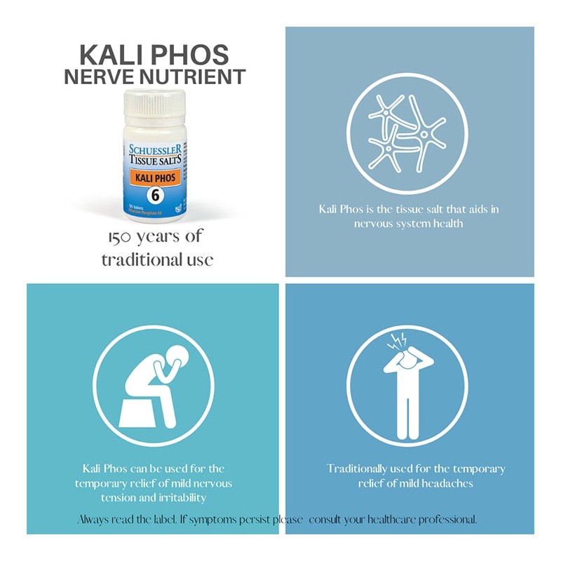 Schussler Schuessler Tissue Salts Kali Phos 6 125 Tablets