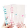 A6 6 Ring Soft PVC Clear Binder Set of 2