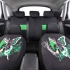 Green Leather & Gaberdine Butterfly Inspiration Car Seat Covers, Universal