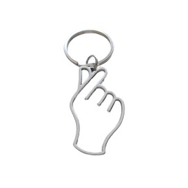 JewelryEveryday Korean Hand Heart Symbol Charm Keychain, Couples Keychain